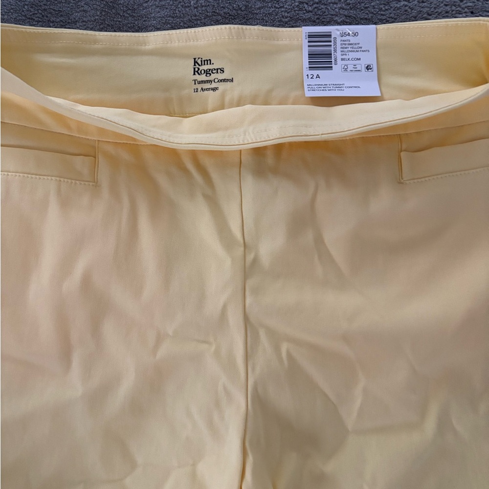 Kim Rogers Light Yellow Tummy Control Pants